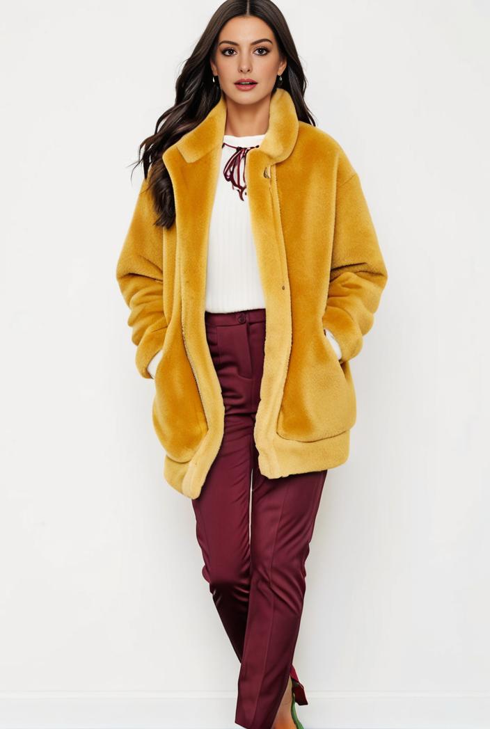 cozy winter teddy coat for women 122373