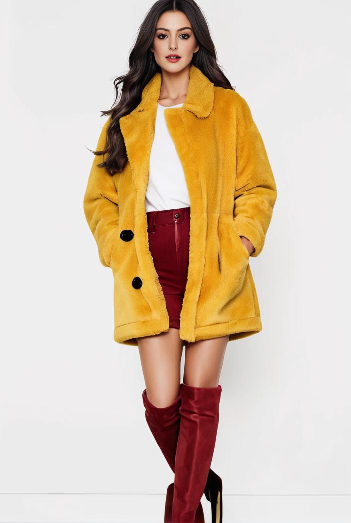 cozy winter teddy coat for women 122374
