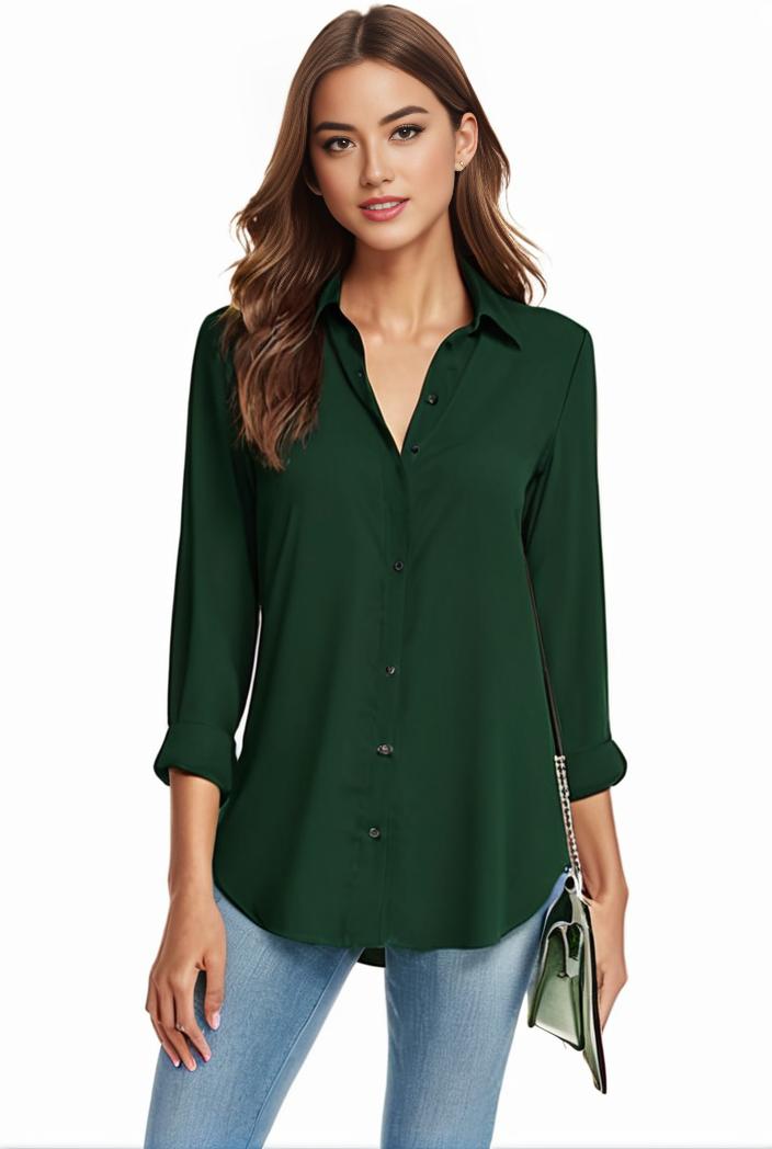 plus size casual blouse women s plus solid half sleeve turn down collar tunic top 108246