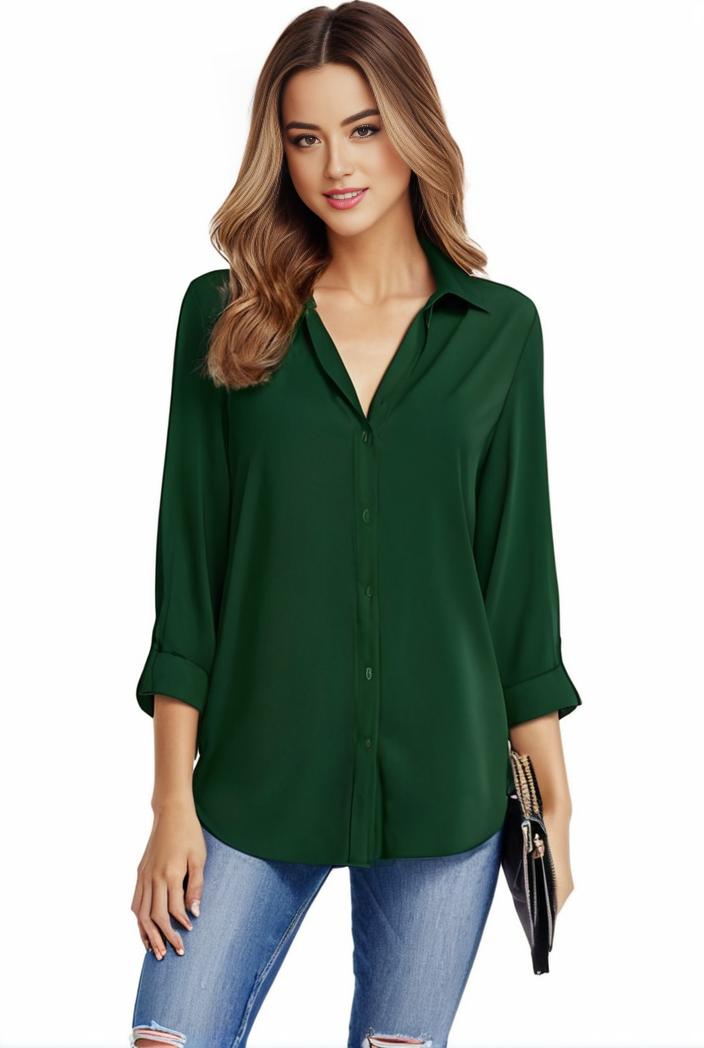 plus size casual blouse women s plus solid half sleeve turn down collar tunic top 108248