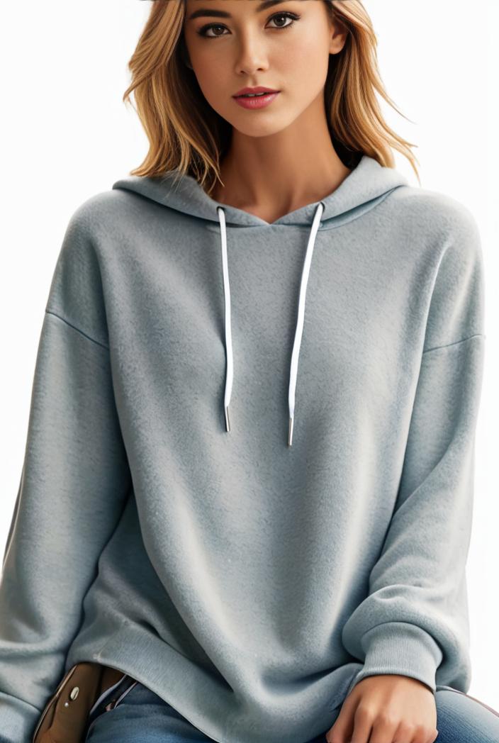 plus size casual hoodie women s plus solid ribbed long sleeve slight stretch hoodie drawstring sweatshirt 108357