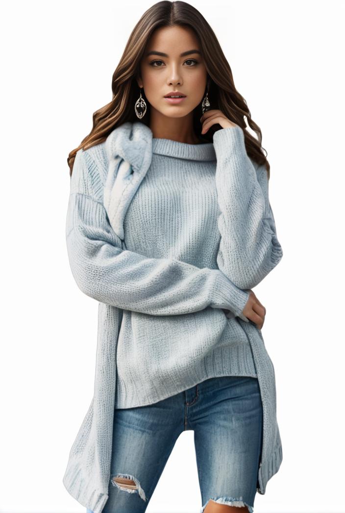 plus size casual sweater women s plus solid tassel trim long sleeve cowl neck high stretch jumper 108544