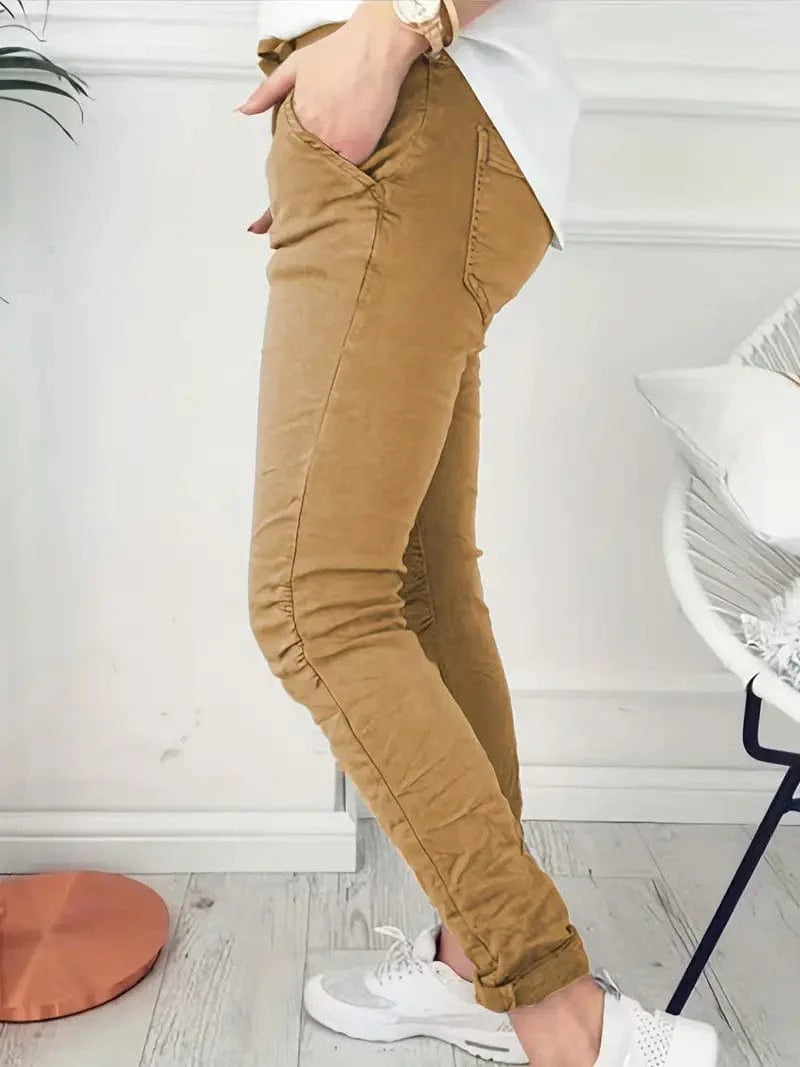Long Drawstring Pants with Pockets for Women