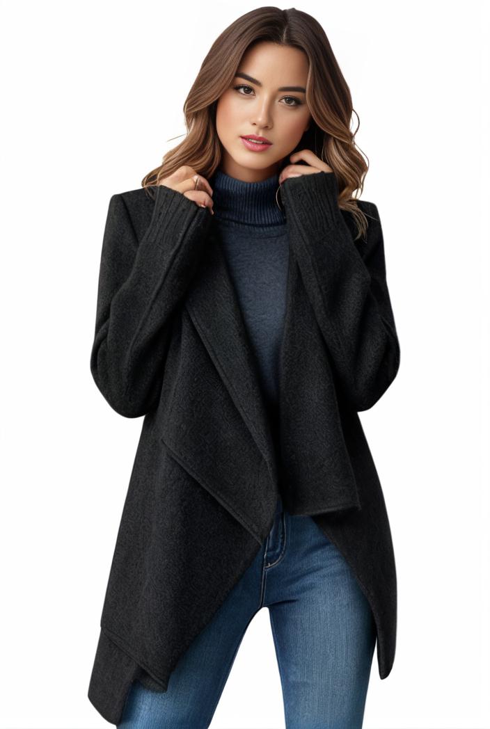 plus size casual sweater women s plus solid tassel trim long sleeve cowl neck high stretch jumper 108548