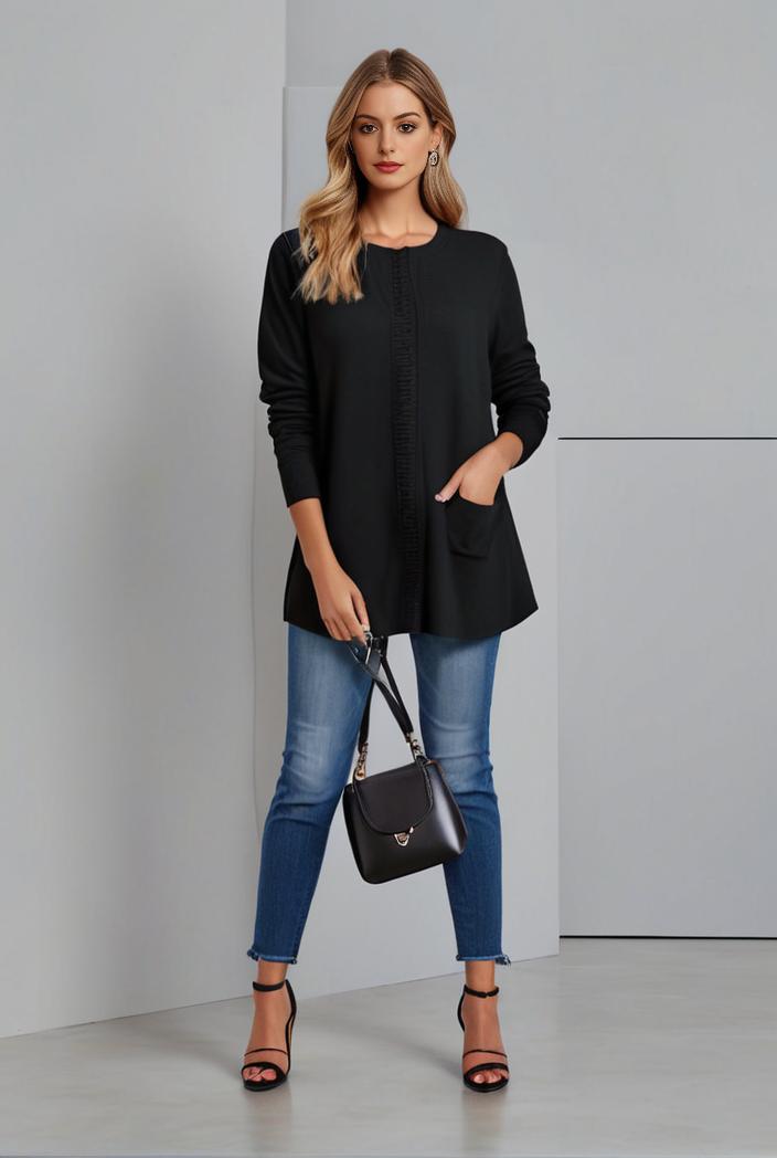 lapel neck blazer with button front stylish long sleeve jacket for office work women s apparel 133000