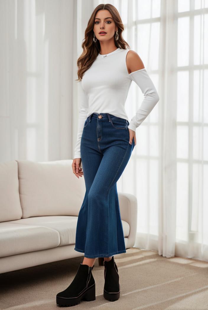 mermaid denim skirt with slant pockets stretch high waist women s denim midi skirt 134385