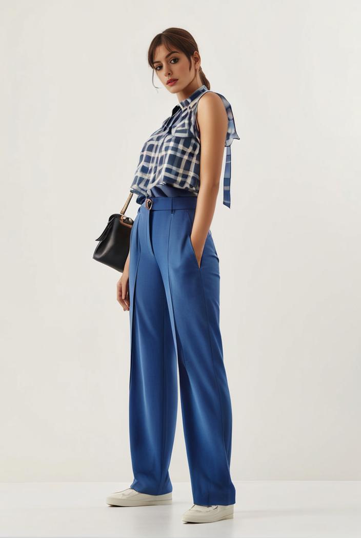 relaxed fit blue denim romper with slant pockets distressed denim coverall stylish women s denim outfit 114861