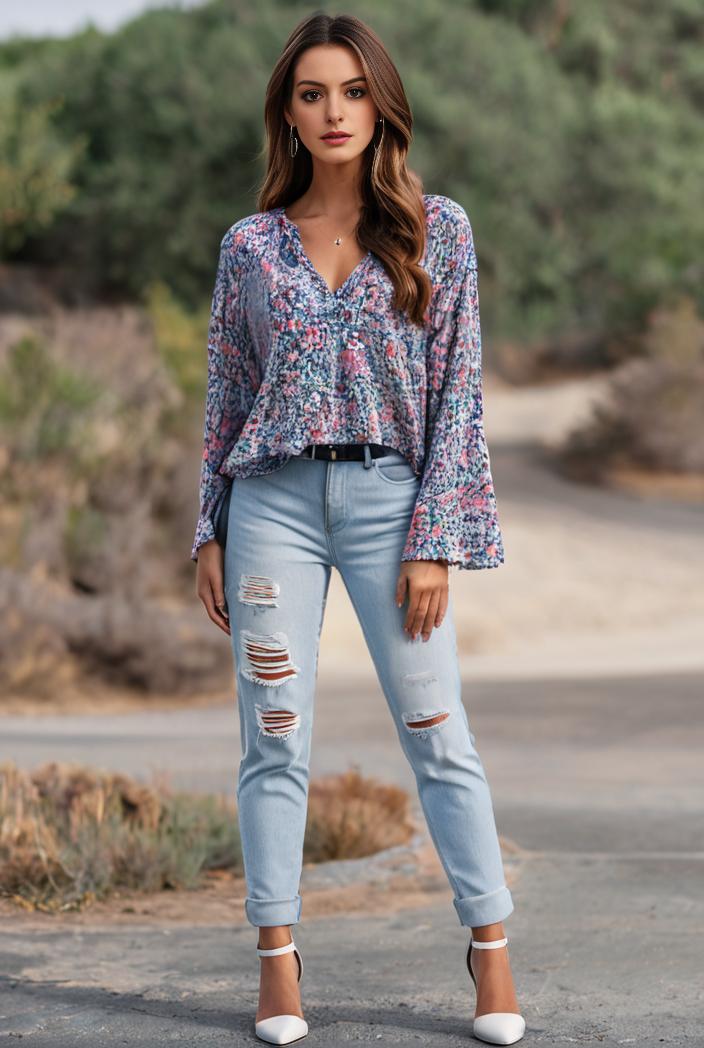 ripped light blue skinny jeans with frayed distressed legs 115450