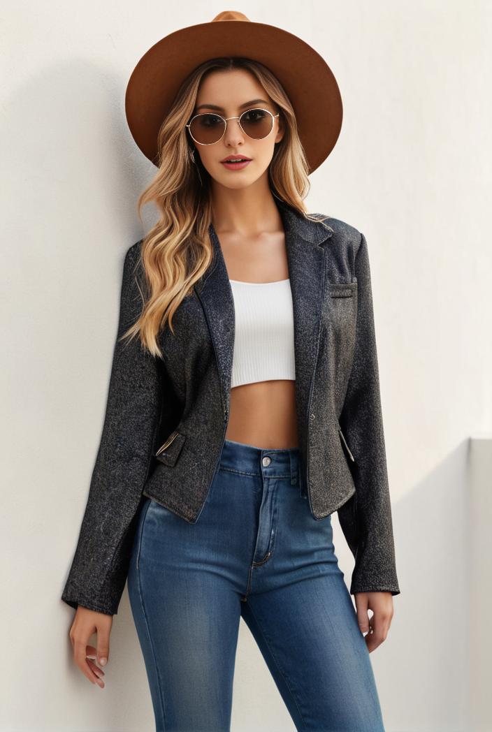 sequin bomber jacket with zipper closure and long sleeves stylish women s outerwear 116613