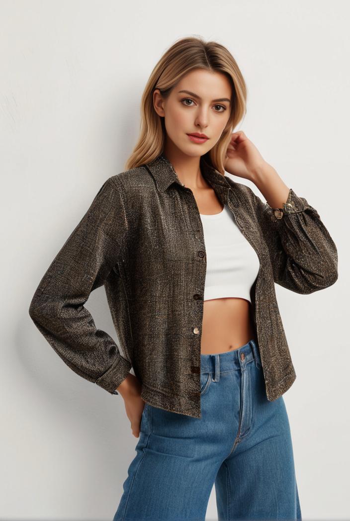 sequin bomber jacket with zipper closure and long sleeves stylish women s outerwear 116634