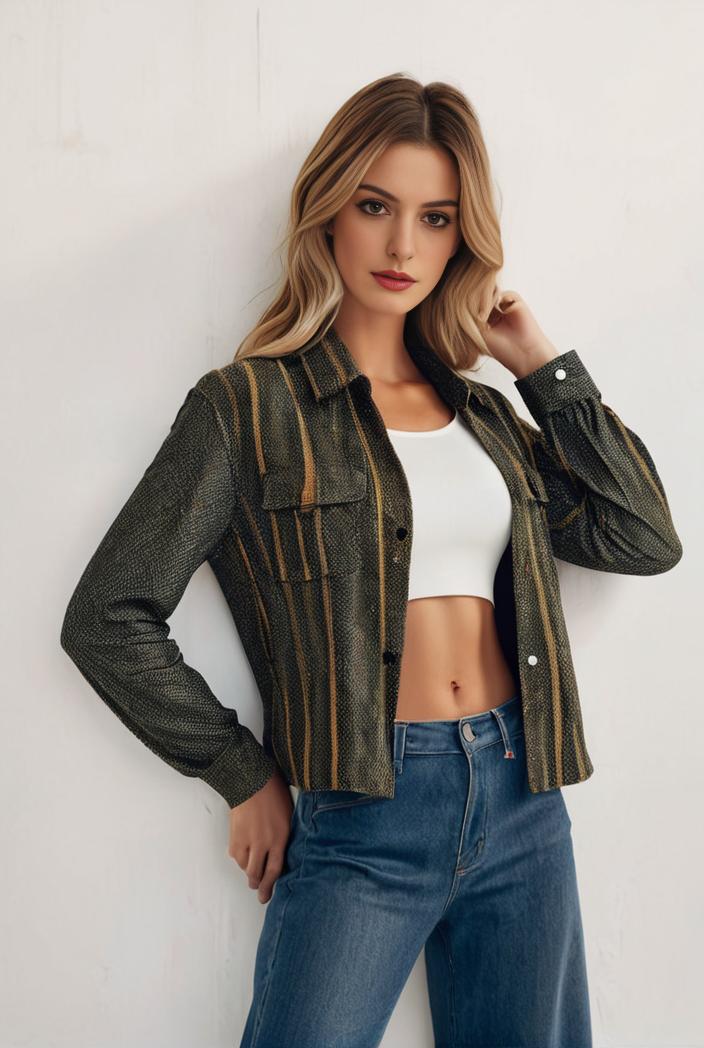 sequin bomber jacket with zipper closure and long sleeves stylish women s outerwear 116639