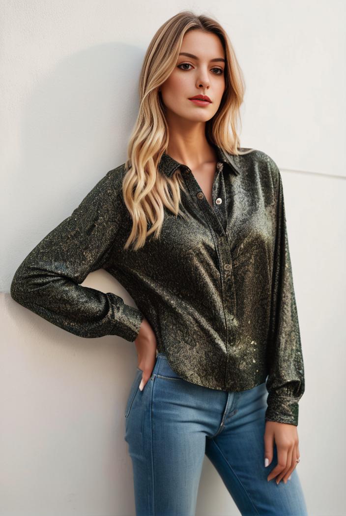 sequin bomber jacket with zipper closure and long sleeves stylish women s outerwear 116646