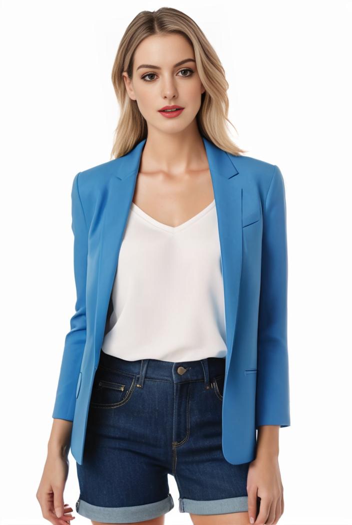 sophisticated split front blazer with long sleeves 120582