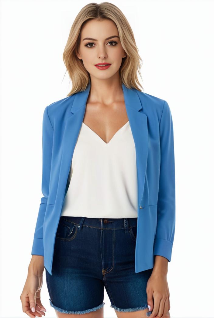 sophisticated split front blazer with long sleeves 120583