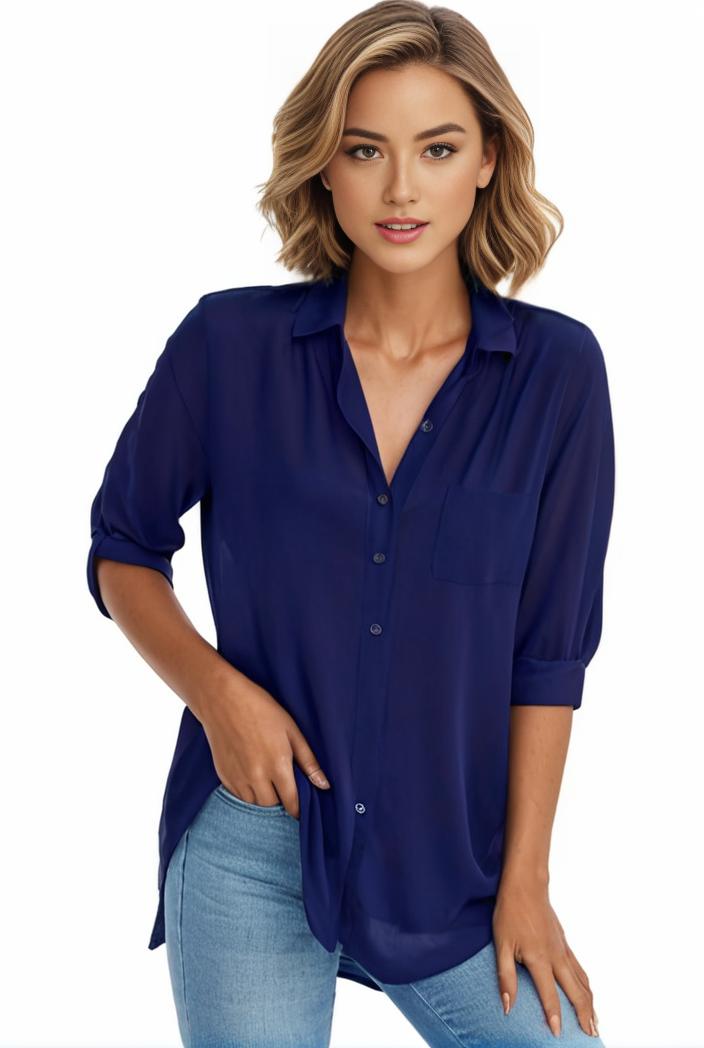 plus size formal shirt women s plus plain long sleeve turn down collar button up workwear shirt 110617