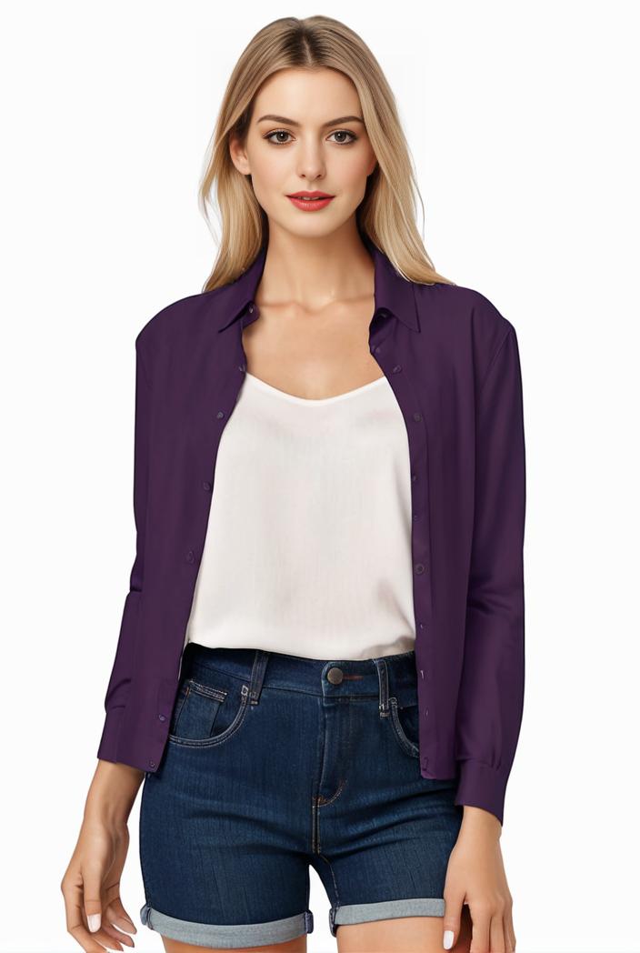 women s solid open front blazer with long sleeves for office wear 127592
