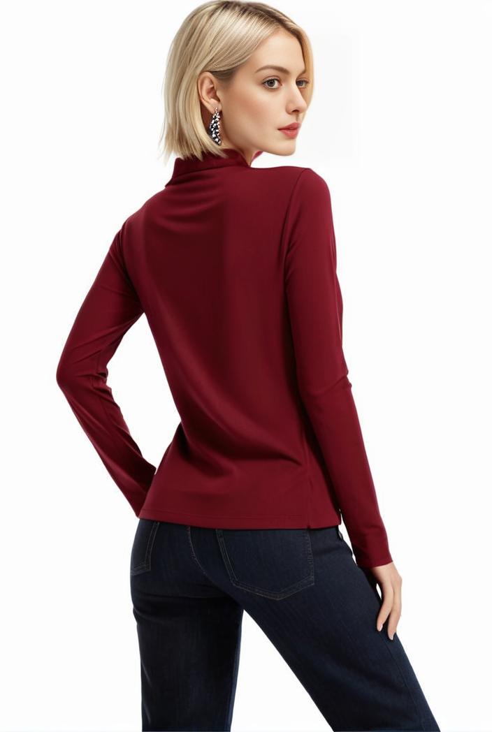 3 sets of turtleneck tees comfy long sleeve shirt perfect for spring autumn women s apparel 128439