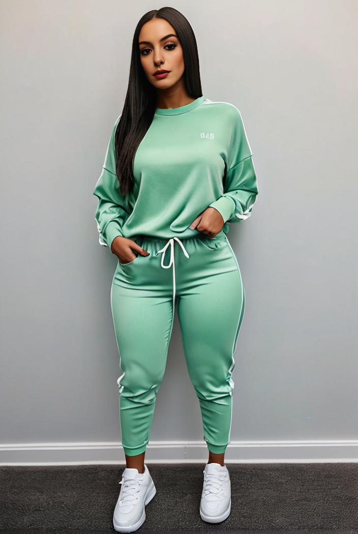 casual drawstring pants and hoodie combo set for women 131874