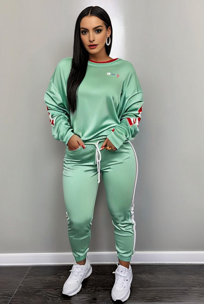 casual drawstring pants and hoodie combo set for women 131875