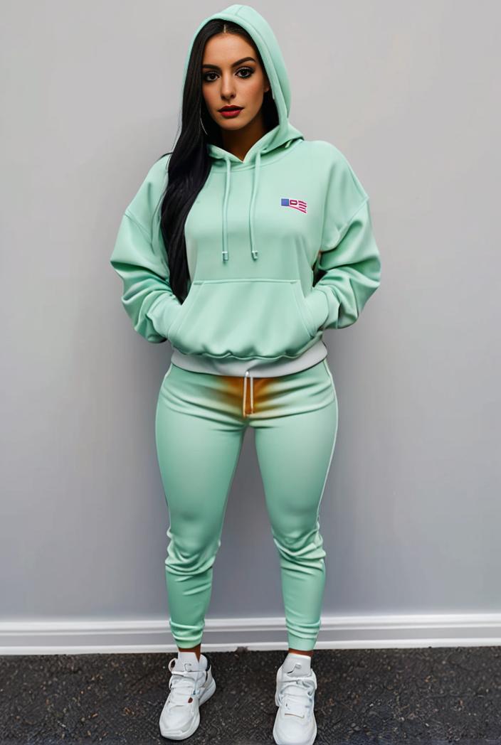 casual drawstring pants and hoodie combo set for women 131879