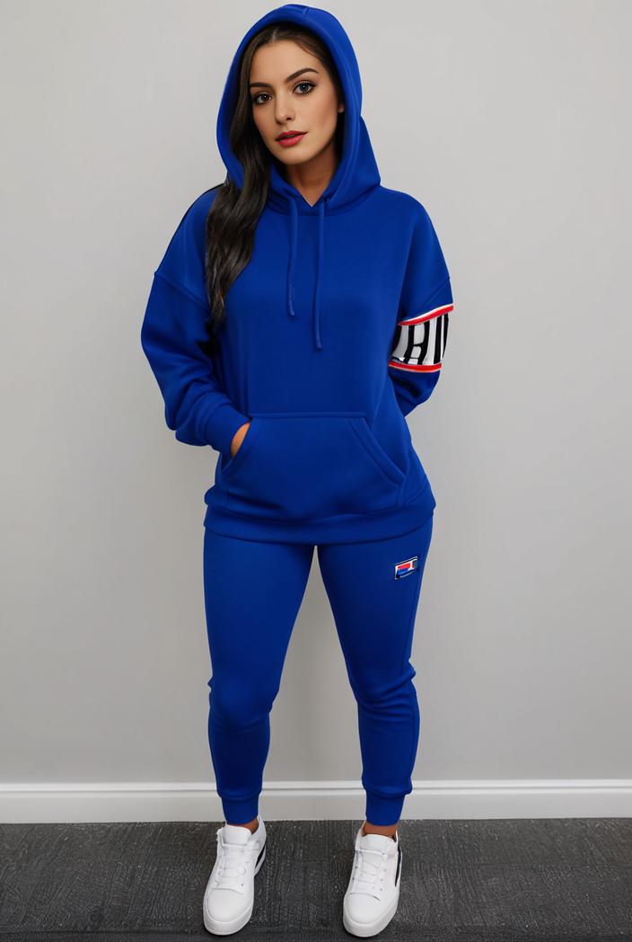 casual drawstring pants and hoodie combo set for women 131881