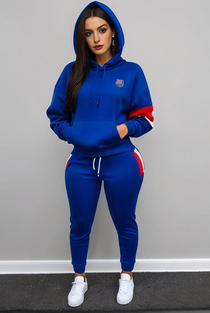 casual drawstring pants and hoodie combo set for women 131884