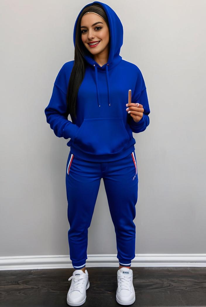 casual drawstring pants and hoodie combo set for women 131888