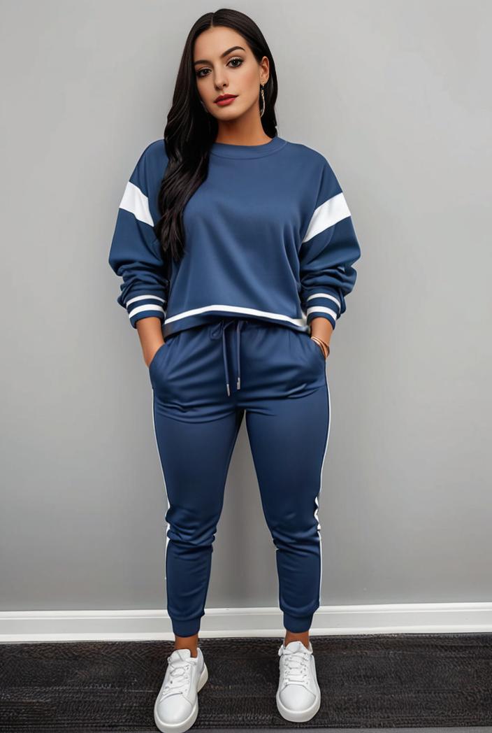 casual drawstring pants and hoodie combo set for women 131894