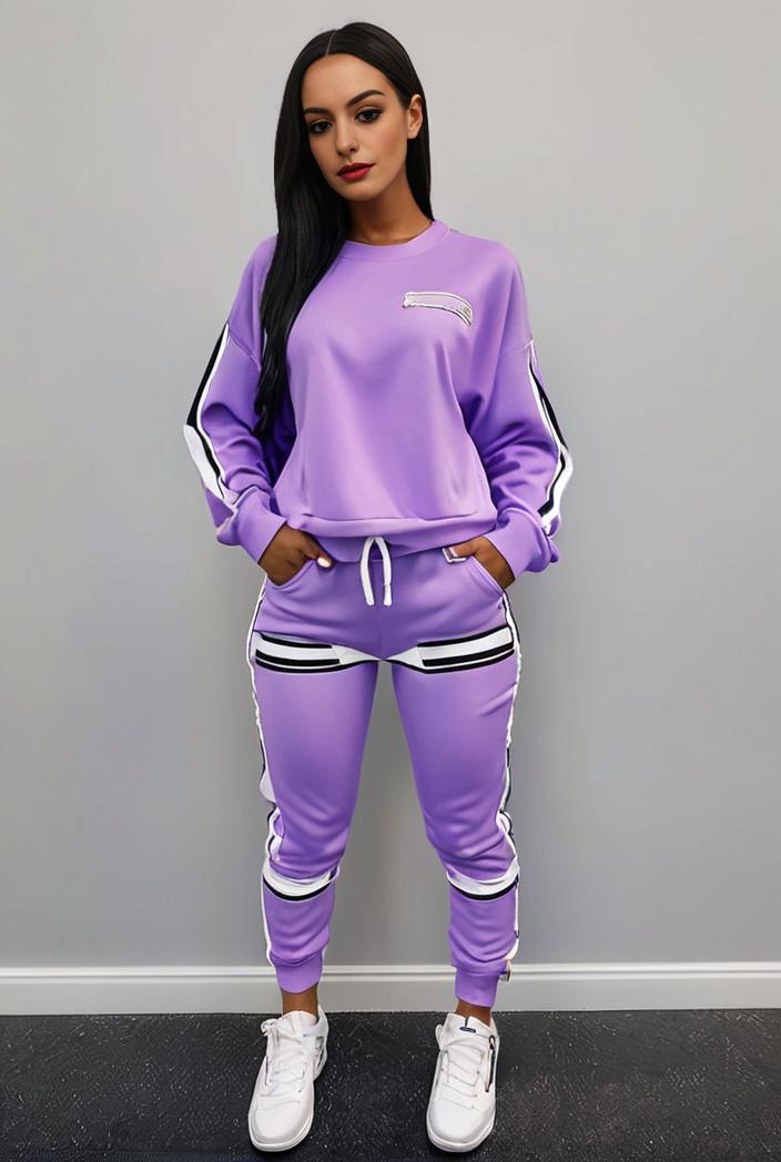 casual drawstring pants and hoodie combo set for women 131897