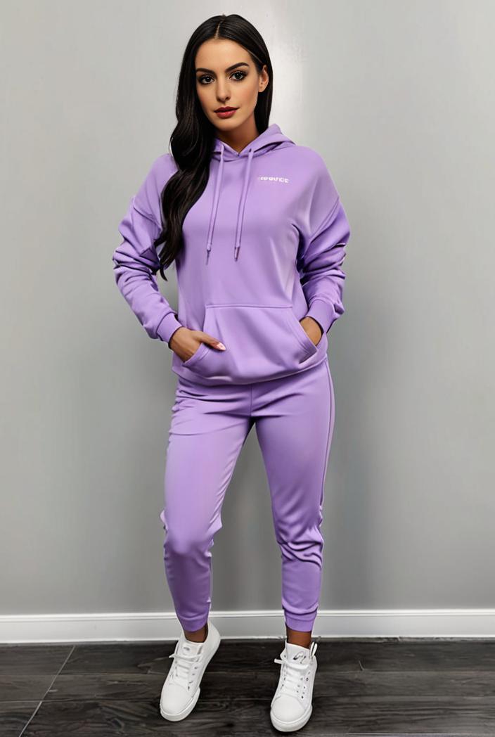 casual drawstring pants and hoodie combo set for women 131899