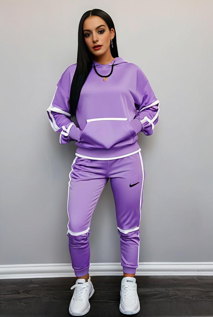 casual drawstring pants and hoodie combo set for women 131904