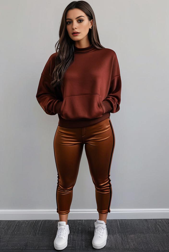 casual drawstring pants and hoodie combo set for women 131905