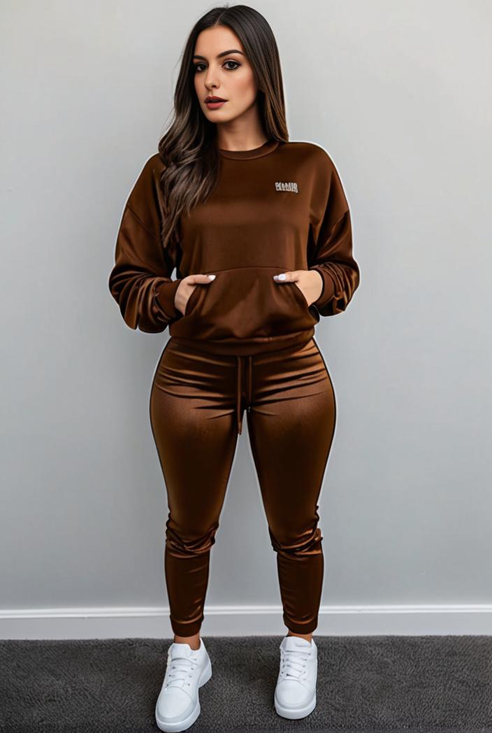 casual drawstring pants and hoodie combo set for women 131906