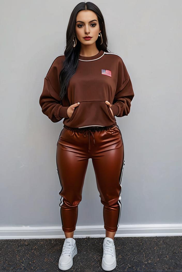 casual drawstring pants and hoodie combo set for women 131911