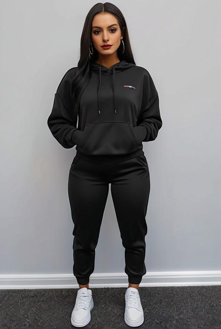 casual drawstring pants and hoodie combo set for women 131919
