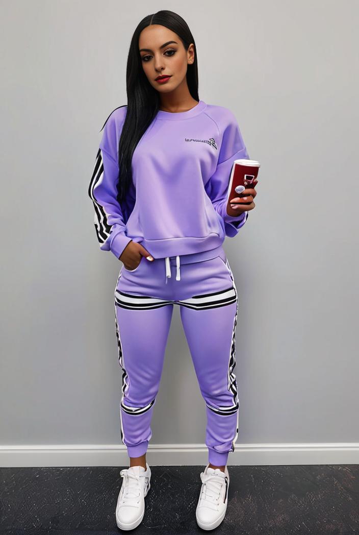 casual drawstring pants and hoodie combo set for women 131921