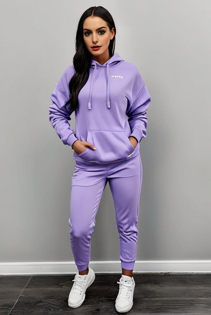 casual drawstring pants and hoodie combo set for women 131923