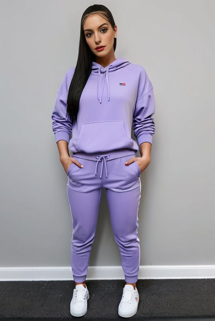 casual drawstring pants and hoodie combo set for women 131924