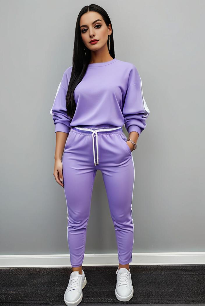 casual drawstring pants and hoodie combo set for women 131926