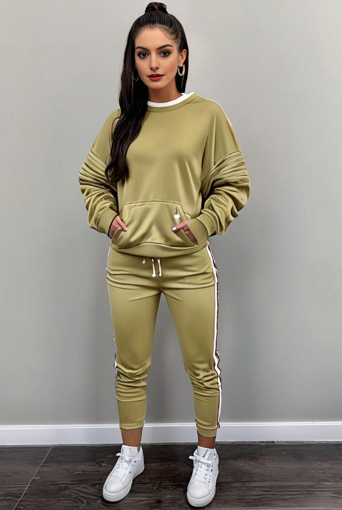 casual drawstring pants and hoodie combo set for women 131931