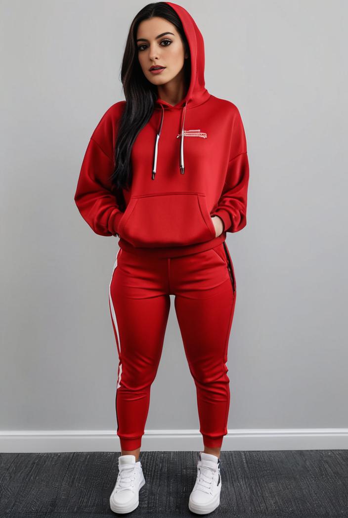casual drawstring pants and hoodie combo set for women 131937