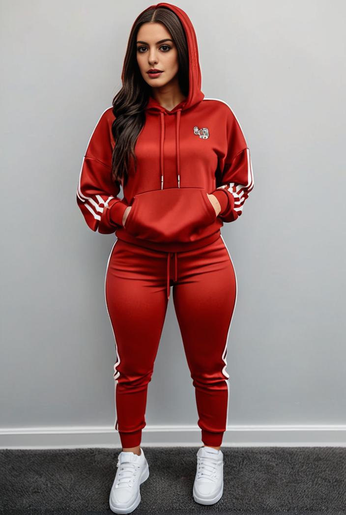 casual drawstring pants and hoodie combo set for women 131938