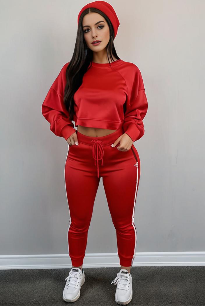casual drawstring pants and hoodie combo set for women 131941
