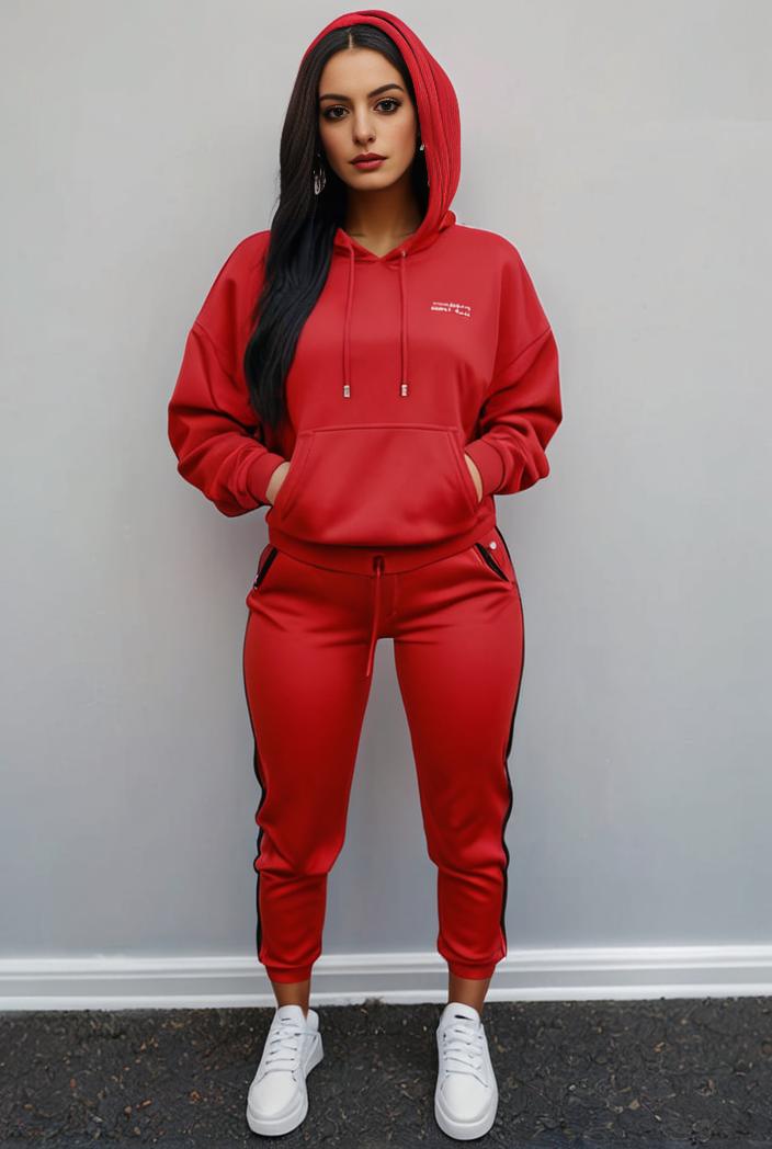 casual drawstring pants and hoodie combo set for women 131943