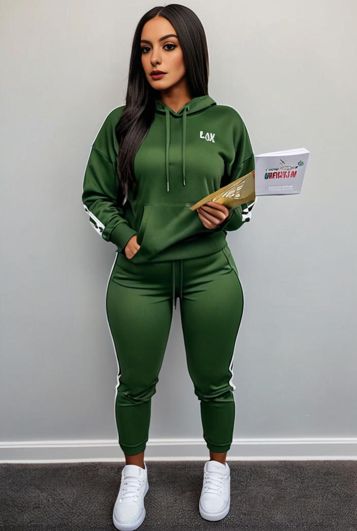 casual drawstring pants and hoodie combo set for women 131946
