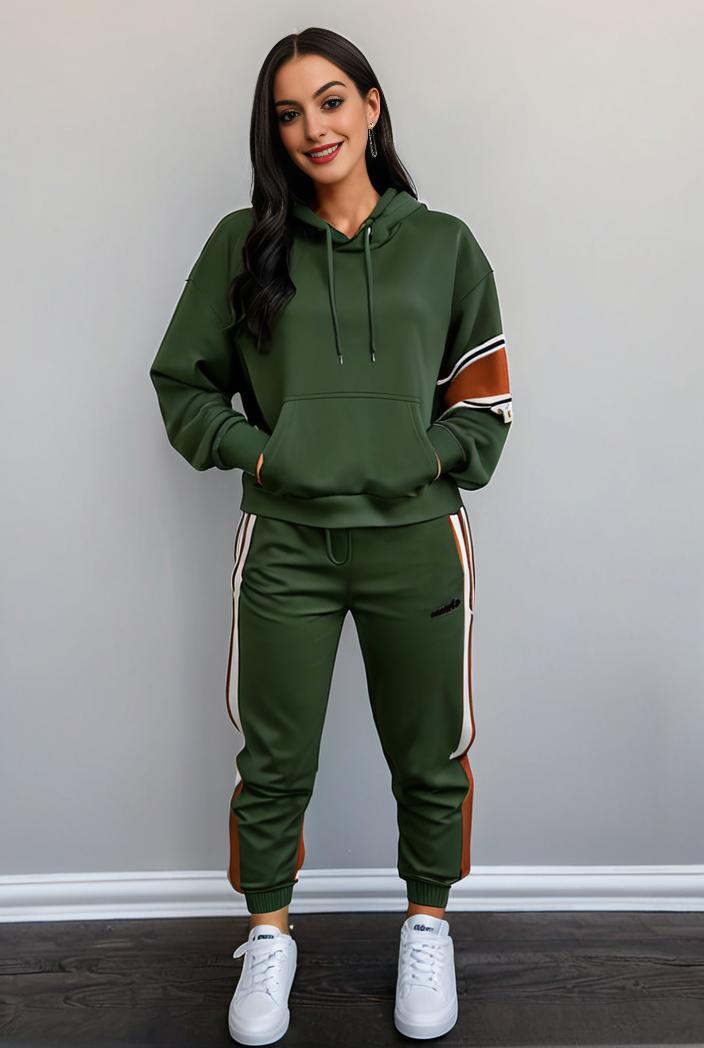 casual drawstring pants and hoodie combo set for women 131952