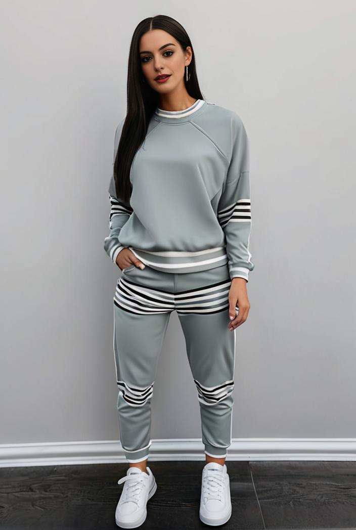 casual drawstring pants and hoodie combo set for women 131960