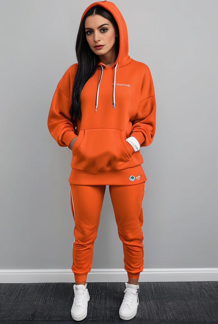 casual drawstring pants and hoodie combo set for women 131961