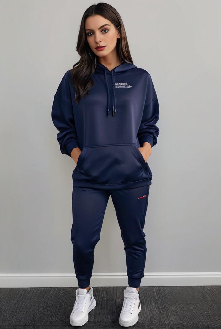 casual drawstring pants and hoodie combo set for women 131969