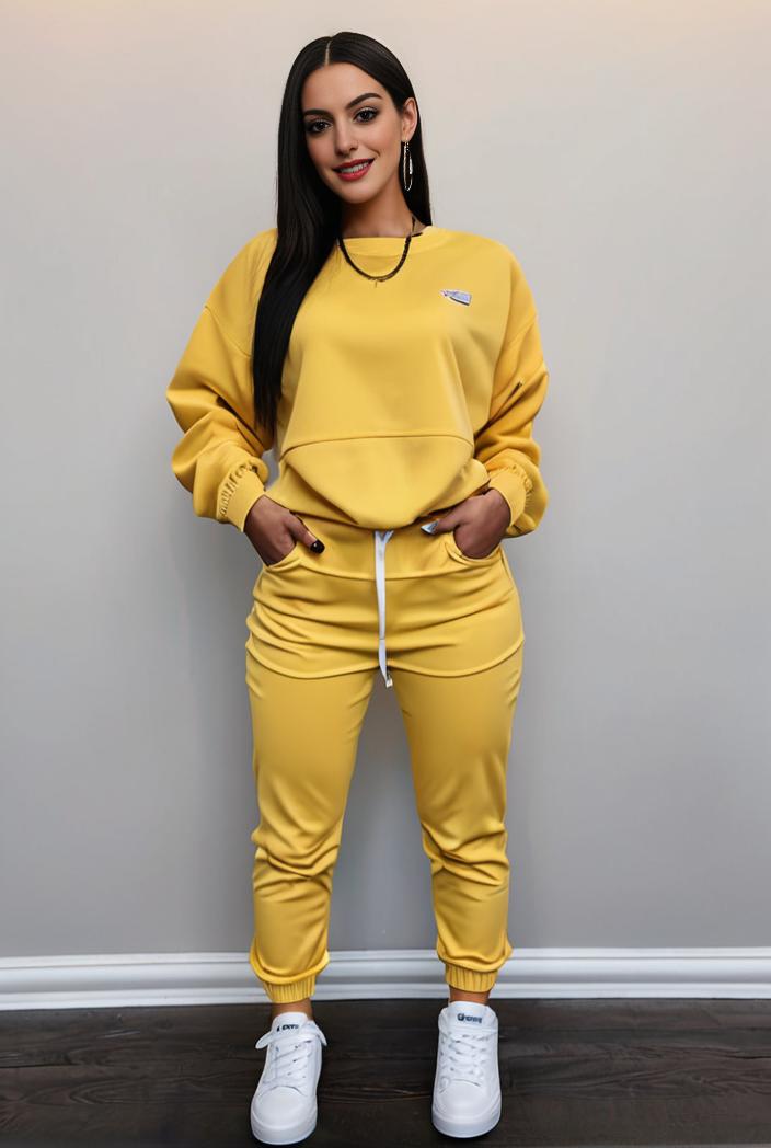 casual drawstring pants and hoodie combo set for women 131984